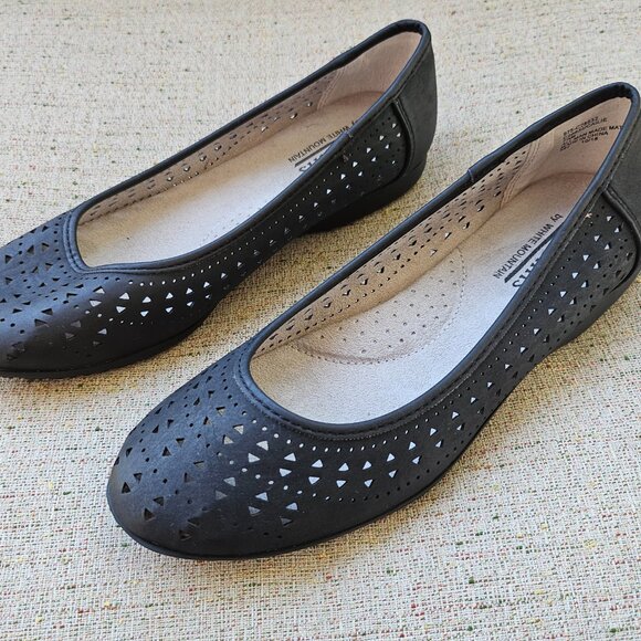 Cliffs by White Mountain Flats Women 7.5 Comfort ballet Black Shoes - Picture 4 of 14